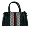 Gucci GG Supreme Plus Web Boston Bag Secondhand