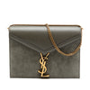 Saint Laurent Suede and Calfskin Monogram Cassandra Clasp Bag Secondhand