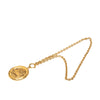 Chanel Gold Plated Rue Cambon Medallion Pendant Necklace Secondhand