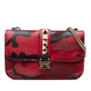 Valentino Medium Nappa and Canvas Camouflage Rockstud Glam Lock Crossbody Secondhand