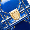 Dior Studded Patent Diorama Vertical Clutch Secondhand