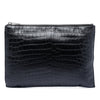 Saint Laurent Crocodile Embossed Leather Zipped Tablet Holder Secondhand