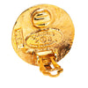 Secondhand Chanel Gold Plated CC Round Clip On Earrings