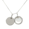 Dior Brass and Strass Double Pendant Charm Necklace Secondhand