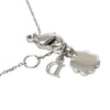 Dior Brass and Strass Double Pendant Charm Necklace Secondhand