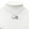 Dior Brass and Strass Double Pendant Charm Necklace Secondhand