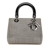 Secondhand Dior Medium Canvas Houndstooth Lady Dior