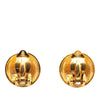 Chanel Gold Plated CC Quilted Round Clip On Earrings Secondhand