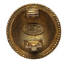 Chanel CC Gold Plated Round Button Clip on Earrings Secondhand