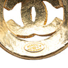 Chanel Gold Plated CC Round Pendant Necklace Secondhand