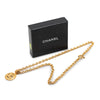 Chanel Gold Plated CC Round Pendant Necklace Secondhand