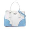 Prada Small Bicolor Saffiano Lux Galleria Double Zip Satchel Secondhand