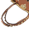 Valentino Small Leopard Printed Canvas Rockstud Trapeze Satchel Secondhand