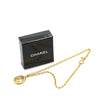 Chanel Gold Plated CC Round Pendant Necklace Secondhand