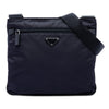Prada Saffiano Trimmed Tessuto Zip Top Crossbody Secondhand