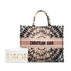 Dior Large Embroidered Canvas Tie Dye Book Tote Secondhand