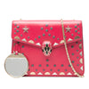 Bvlgari Small Studded Leather Laser Cut Square Serpenti Forever Chain Crossbody Secondhand