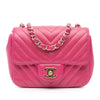 Chanel Mini Square Classic Chevron Lambskin Single Flap Secondhand