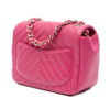 Chanel Mini Square Classic Chevron Lambskin Single Flap Secondhand