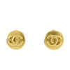 Chanel CC Gold Plated Round Clip On Earrings Secondhand