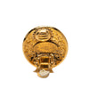 Chanel CC Gold Plated Round Clip On Earrings Secondhand