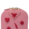 Prada Embellished Saffiano Lux Phone Pouch Secondhand