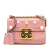 Gucci Small Pearl Studded Leather Padlock Crossbody Secondhand