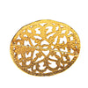 Chanel Gold Plated CC Round Brooch Secondhand