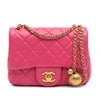 Chanel Mini Square Classic Lambskin Pearl Crush Single Flap Secondhand