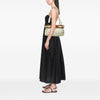 Ferragamo Leather and Wicker Shoulder Bag Secondhand