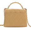Chanel CC Quilted Lambskin Faux Pearl Top Handle Flap Secondhand