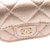 Chanel Metallic Quilted Lambskin Round Clip On Coin Purse Airpods Case Secondhand