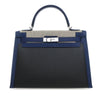 Hermès Tricolor Swift and Toile H Berline Kelly II Sellier 32 Secondhand