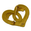 Chanel CC Gold Plated Heart Brooch Secondhand