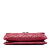 Chanel Quilted Calfskin Double Stitch Hamptons Clutch with Chain Secondhand