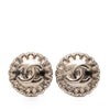 Secondhand Chanel CC Silver Plated Clip on Earrings