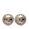 Chanel CC Silver Plated Clip on Earrings Secondhand