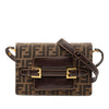 Fendi Zucca Canvas Shoulder Bag Secondhand