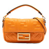 Fendi Mini Zucca Embossed Leather Baguette Satchel Secondhand