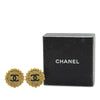 Secondhand Chanel Gold Plated CC Button Clip On Earrings