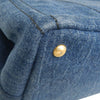Prada Denim Canapa Logo Satchel Secondhand