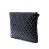 Chanel Large Quilted Patent O Case Clutch Secondhand