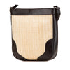Burberry Leather Trimmed Raffia Crossbody Secondhand