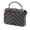 Saint Laurent Medium Calfskin and Suede Chevron Monogram College Satchel Secondhand