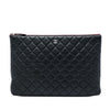 Chanel Large Quilted Lambskin O Case Clutch Secondhand