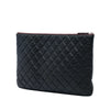 Chanel Large Quilted Lambskin O Case Clutch Secondhand