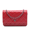 Chanel CC Quilted Patent Wallet On Chain Secondhand