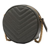 Secondhand Saint Laurent Grain De Poudre Chevron Round Vinyle Camera Bag
