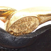 Chanel Gold Plated Leather Woven Chain Cuff Bracelet Secondhand
