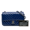 Chanel Mini Rectangular Classic Chevron Patent Single Flap Secondhand